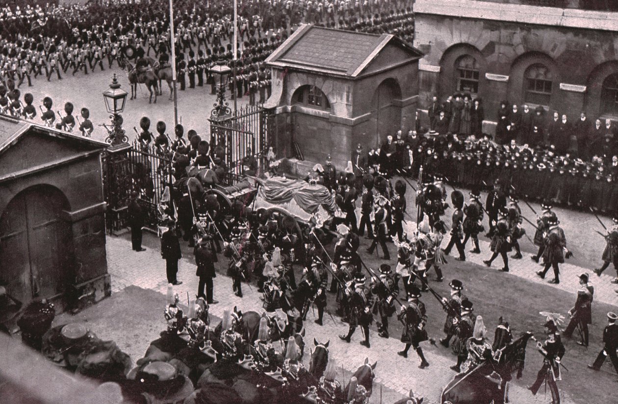Procesja pogrzebowa króla Edwarda VII, Whitehall, Londyn, 20 maja 1910. autorstwa Unbekannt