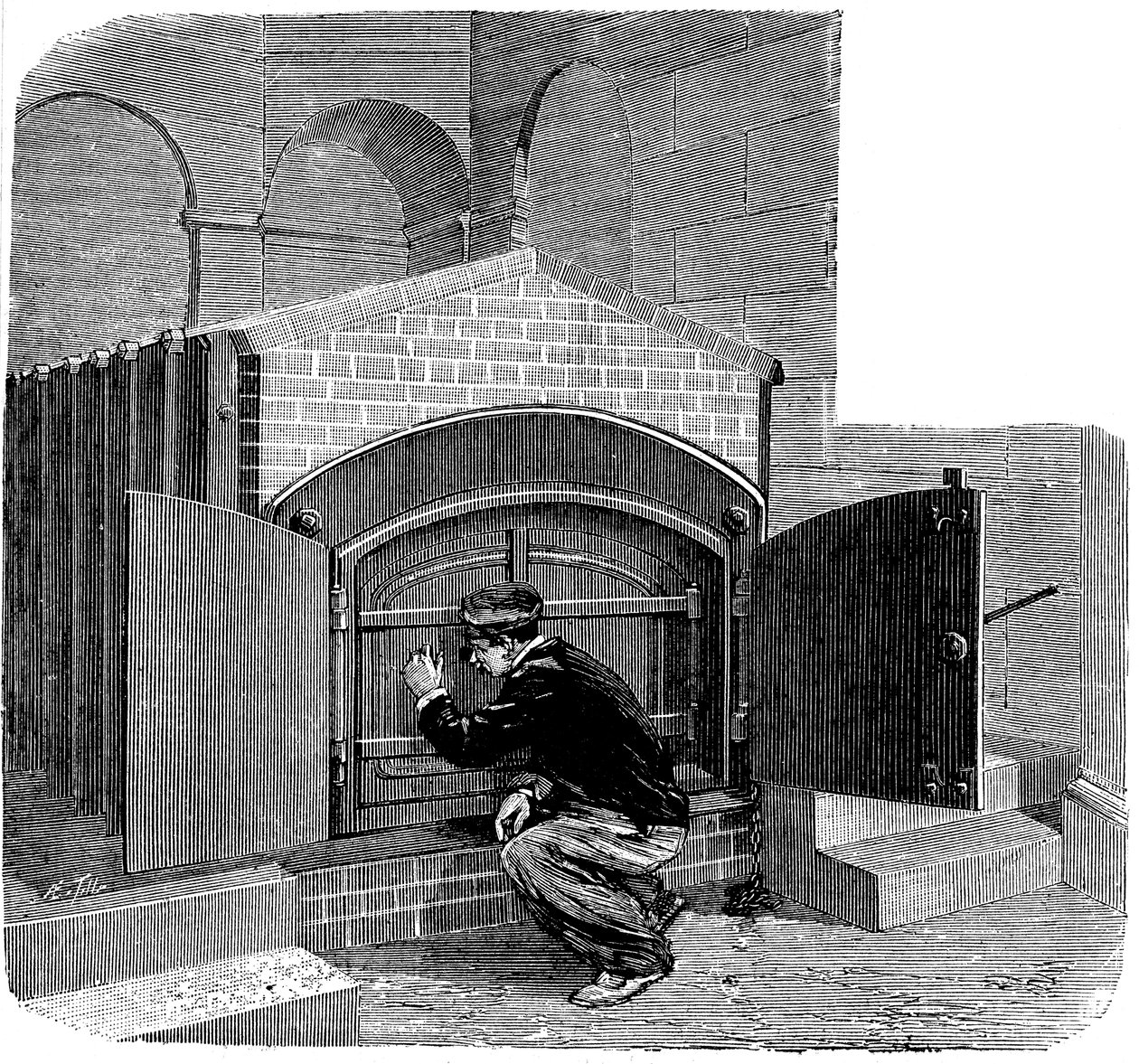 Piec typu do zainstalowania w krematorium Pere la Chaise, Paryż, 1888 r. autorstwa Unbekannt