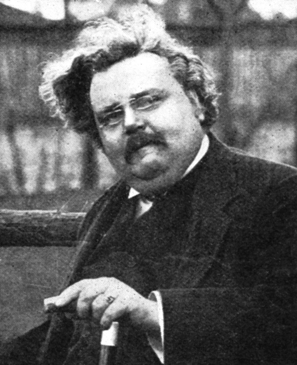 G.K. Chesterton 1874-1936, pisarz angielski, początek XX wieku autorstwa Unbekannt