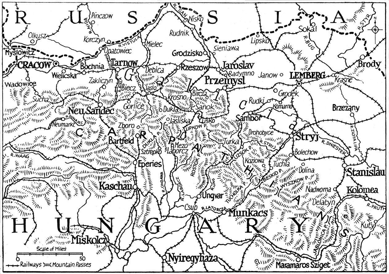 Galicja i Przełęcze Karpackie, 1915 autorstwa Unbekannt