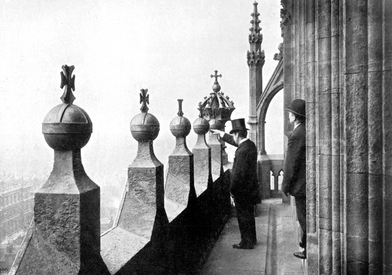 Galeria nad tarczą zegara, Big Ben, Pałac Westminsterski, Londyn, c1905 autorstwa Unbekannt