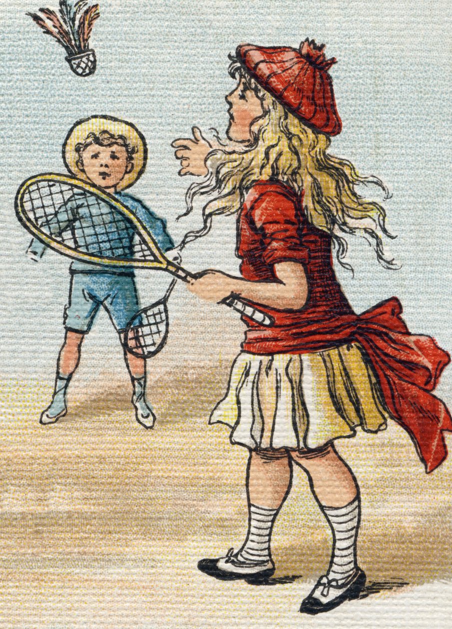 Gra koła. Grawerowanie w "Alfabet de ma petite fille". Bernardin-Bechet i Fils, księgarz-wydawnictwo, Paryż, ok. 1895. Niezniszczalny album na płótnie. Bibliotheque des Bebes. 12 stron. Album zawierający sposób czytania i ilustracyjny abeced autorstwa Unbekannt