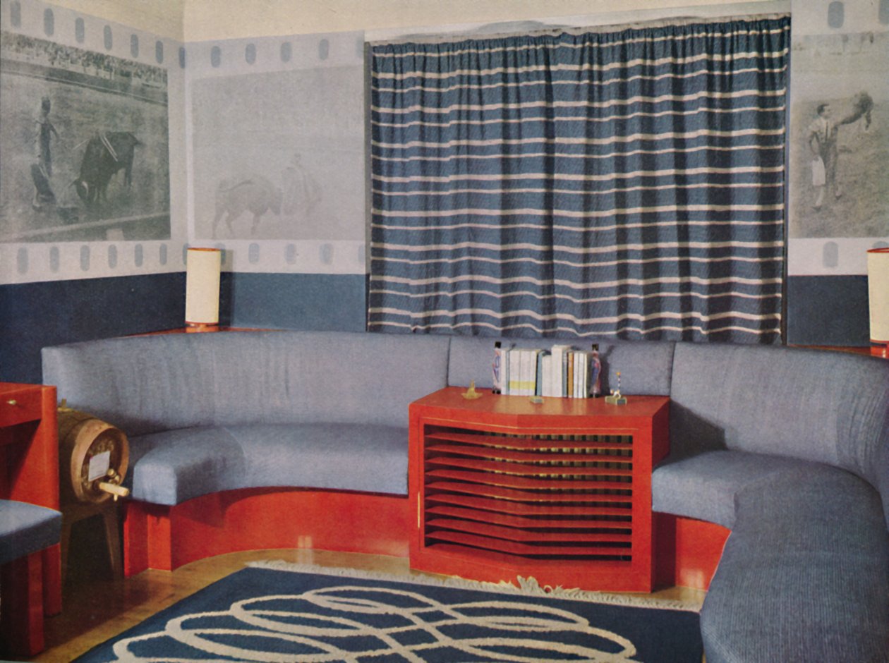 Pokój gier – Cocktail Bar w londyńskim domu Earl of Jerseys, 1938 autorstwa Unbekannt
