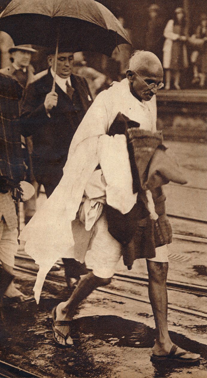 Gandhi w Londynie, 1930, 1938 autorstwa Unbekannt