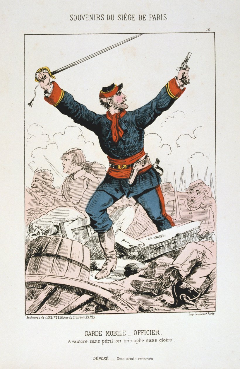 Garde Mobile - Oficer, Oblężenie Paryża, 1870-1871 autorstwa Unbekannt