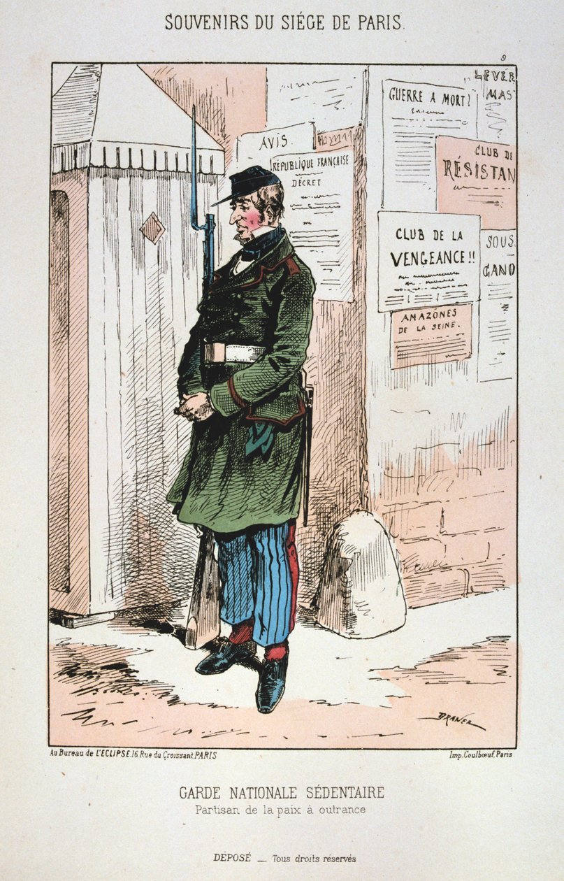 Siedząca Gwardia Narodowa, Oblężenie Paryża, 1870-1871 autorstwa Unbekannt