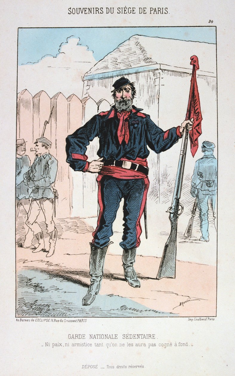 Siedząca Gwardia Narodowa, Oblężenie Paryża, 1870-1871 autorstwa Unbekannt