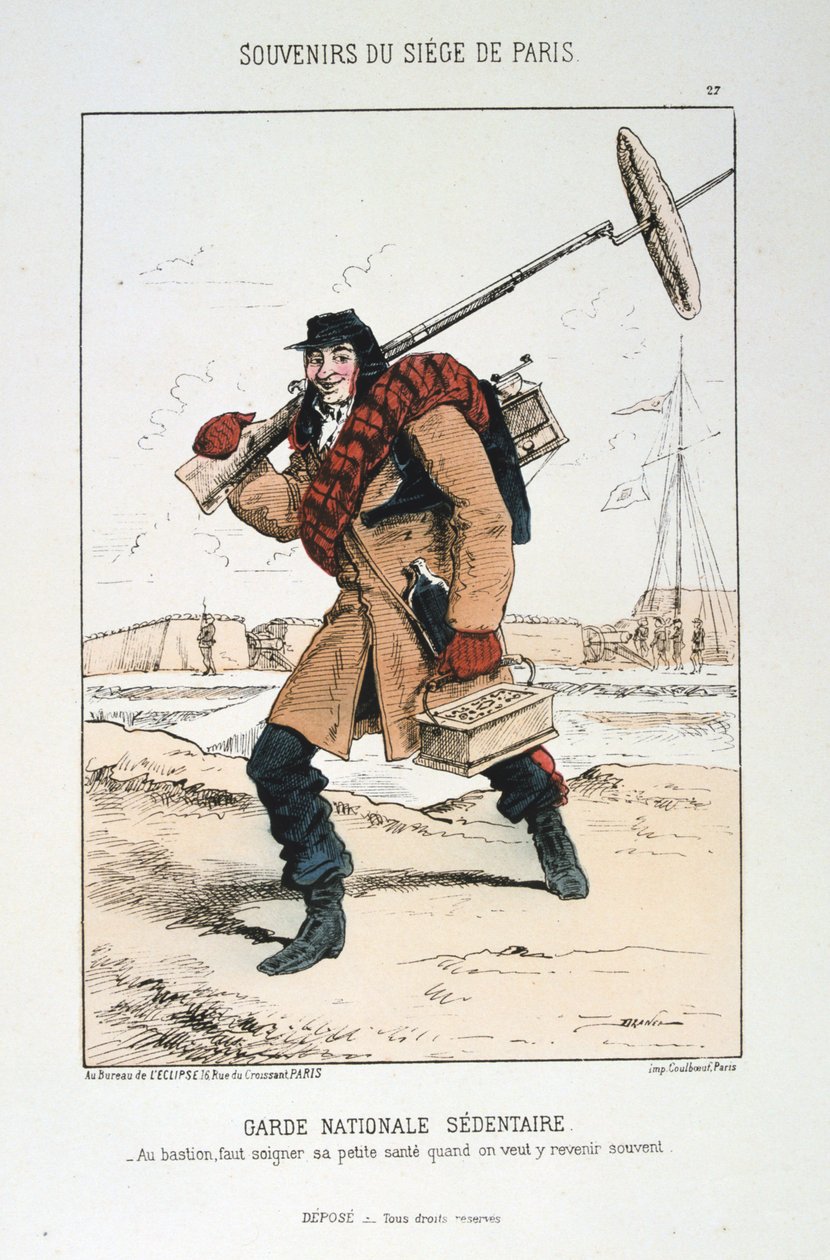 Siedząca Gwardia Narodowa, Oblężenie Paryża, 1870-1871. autorstwa Unbekannt