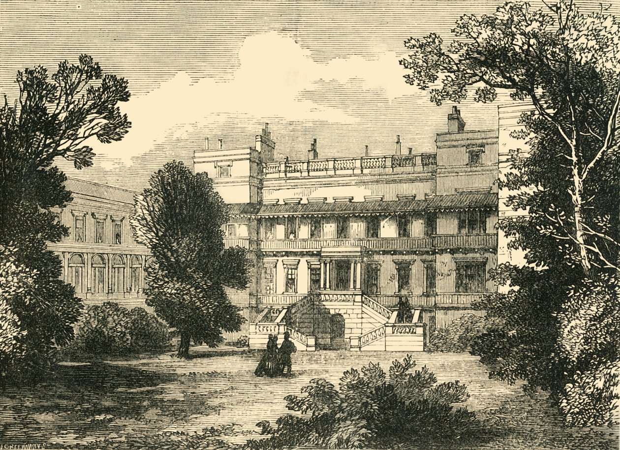 Ogród Front Northumberland House, 1881. autorstwa Unbekannt
