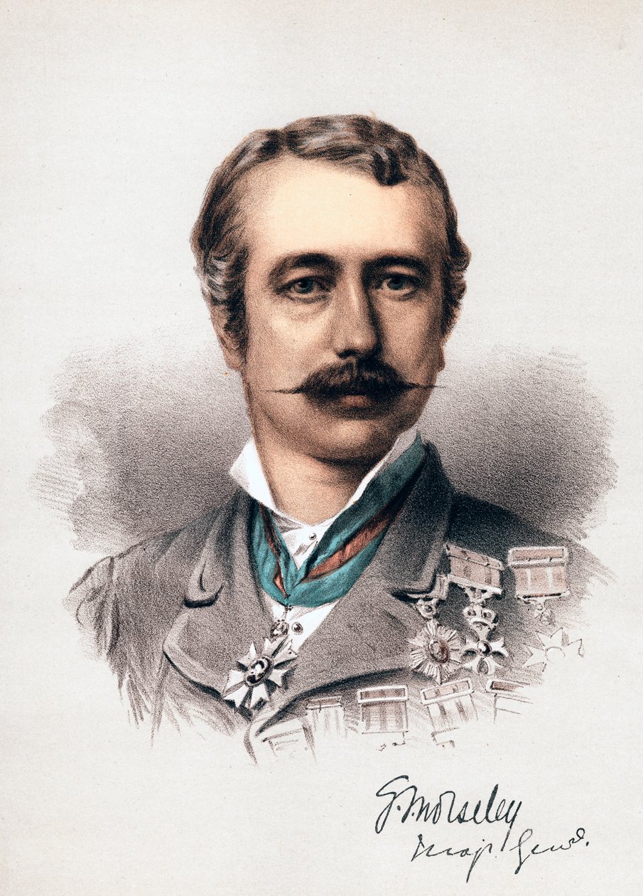 Granat Joseph Wolseley, wicehrabia Wolseley, urodzony w Irlandii żołnierz brytyjski, ok. 1880 r. autorstwa Unbekannt