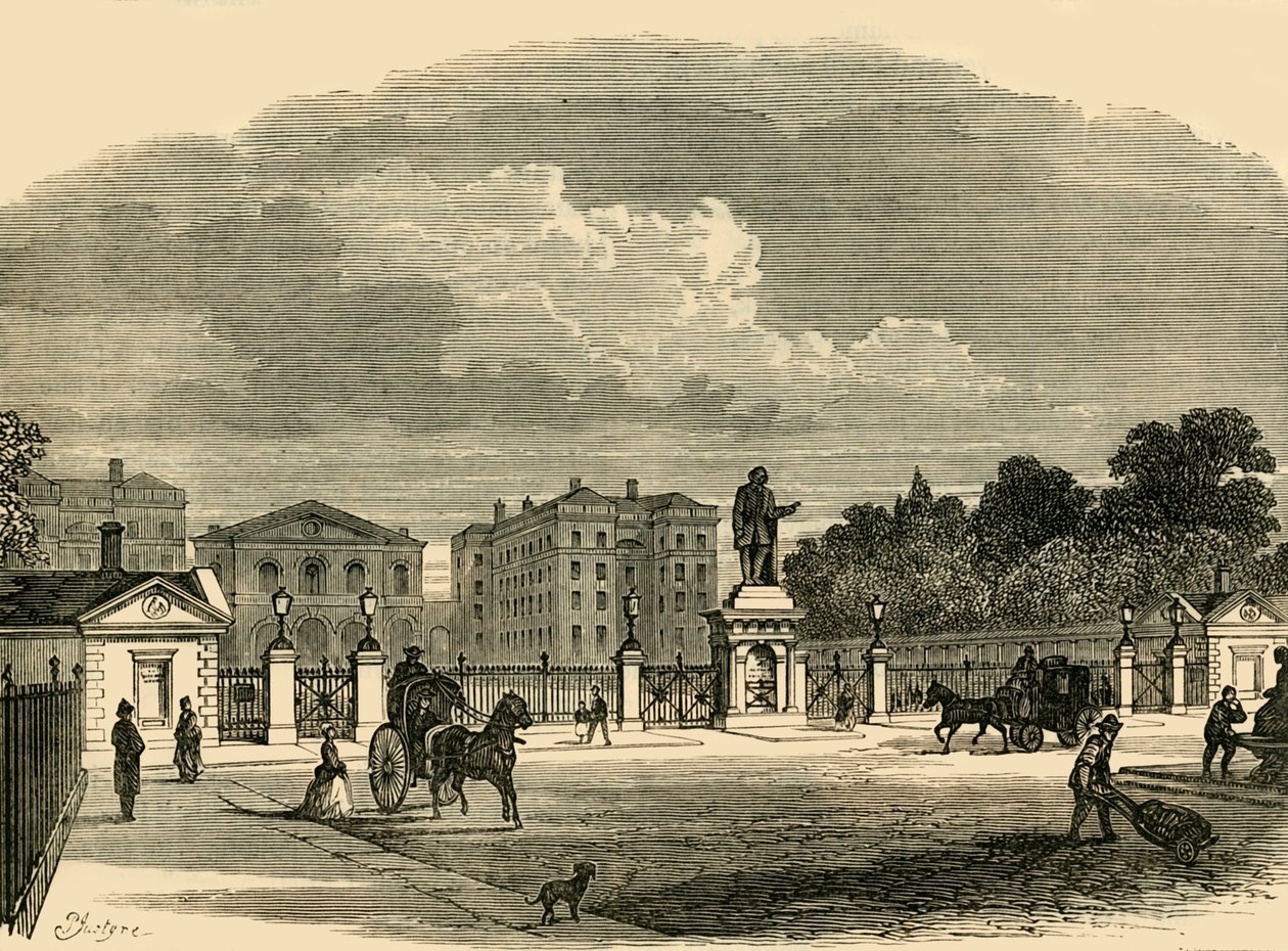 Brama Szpitala Podrzutków, ok. 1876 r. autorstwa Unbekannt