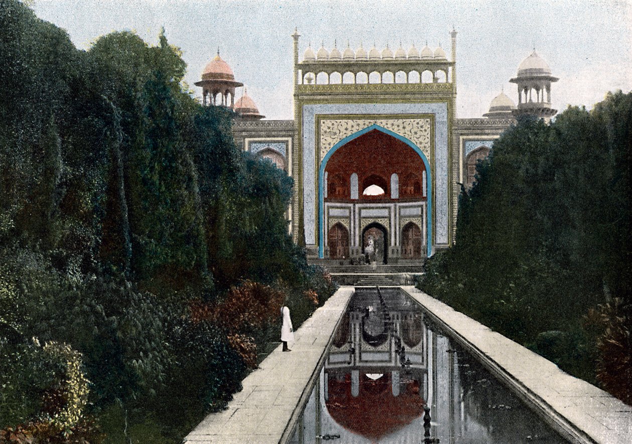 Brama do Taj Mahal, Agra, Uttar Pradesh, Indie, ok. 1890 r. autorstwa Unbekannt