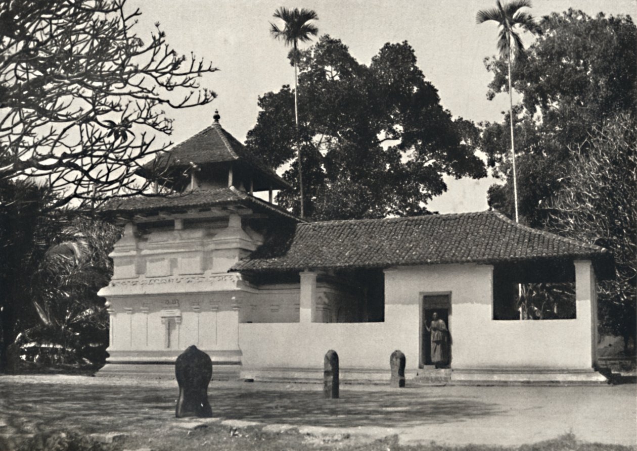 Gedige Vihara, Kandy Przykład świątyni buddyjskiej w stylu świątyni hinduskiej, Dewale, autorstwa Unbekannt