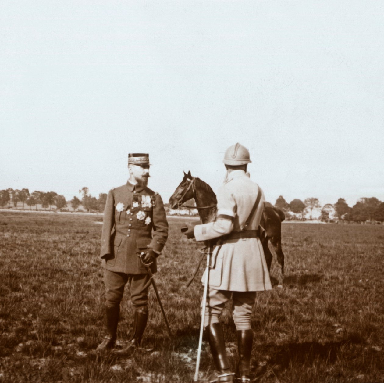 Generał Henri Gouraud, Chalons, Marne, północna Francja, ok. 1914-c1918. autorstwa Unbekannt