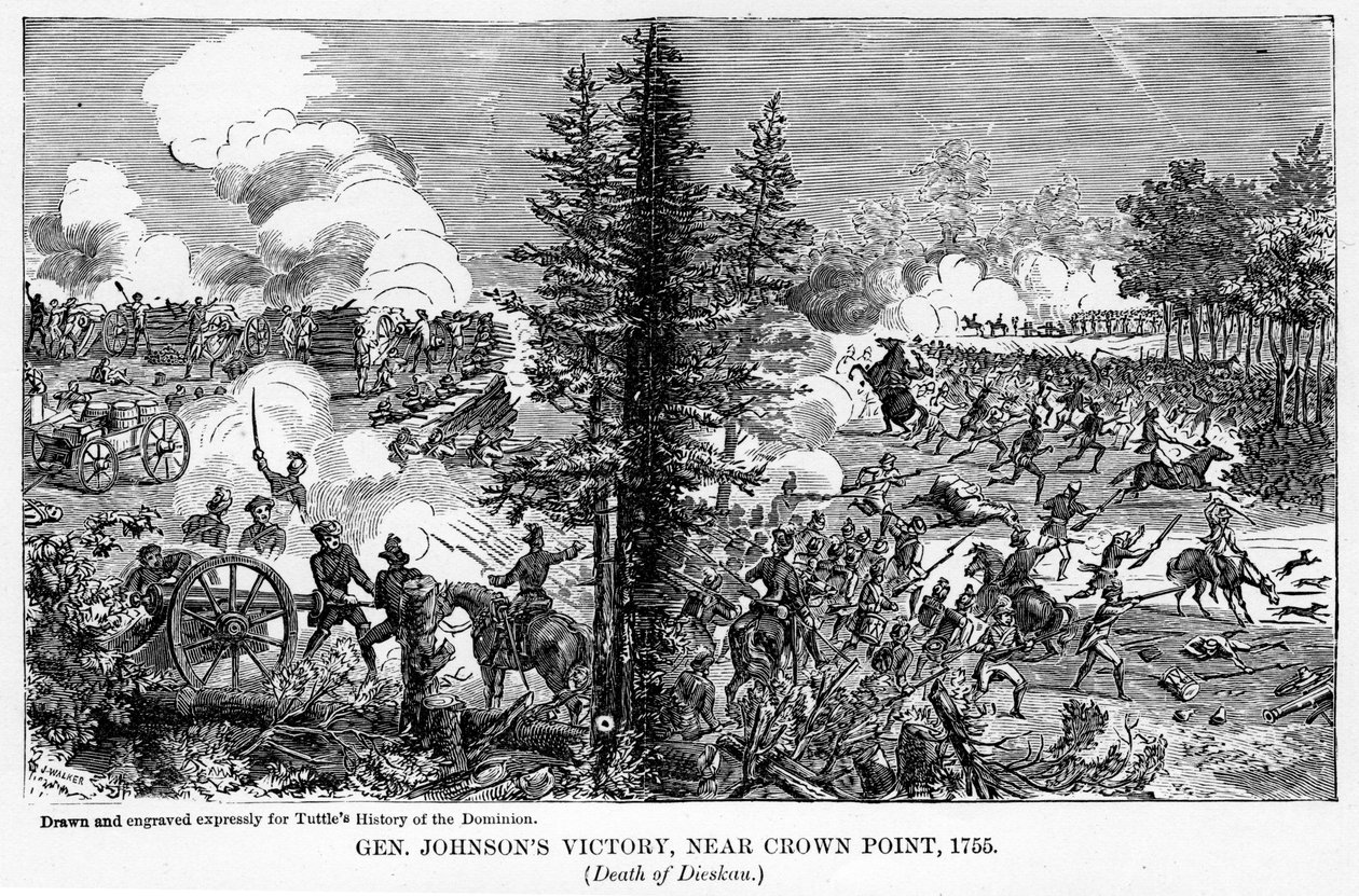 Generał Johnsons Victory, w pobliżu Crown Point, 1755, 1877 autorstwa Unbekannt