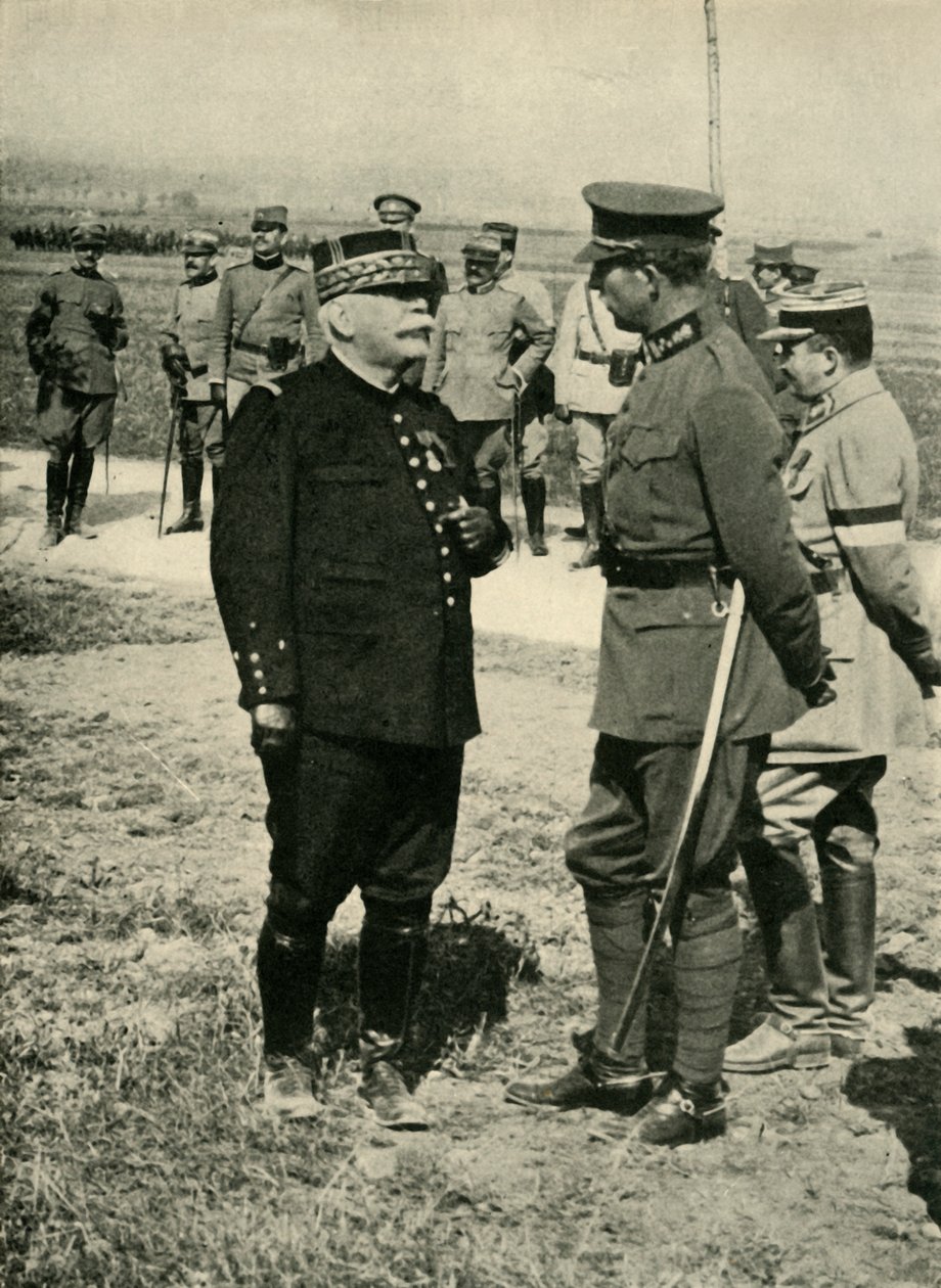 Generał Joseph Joffre i król Albert I, I wojna światowa, ok. 1915, ok. 1920. autorstwa Unbekannt