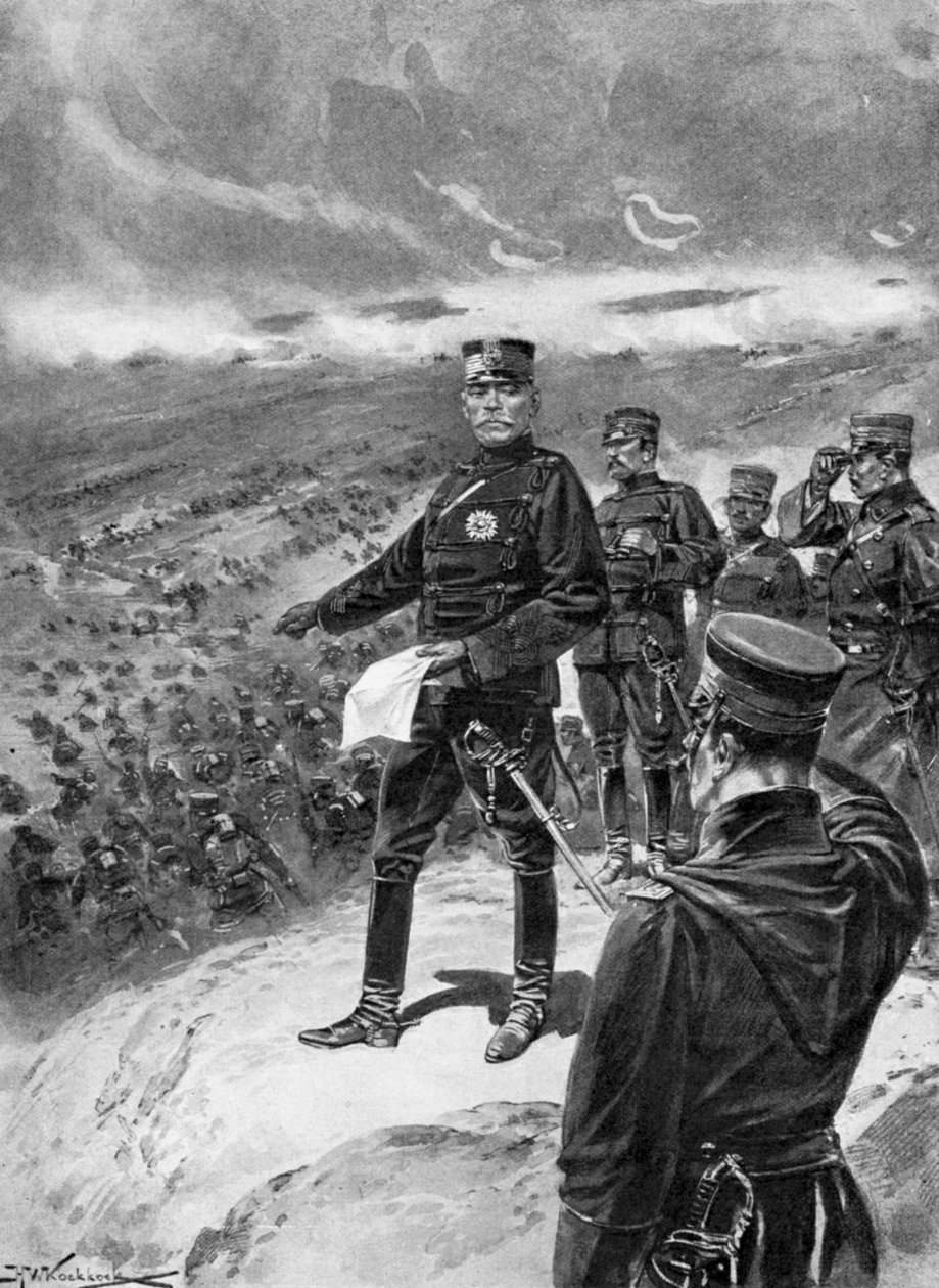 Generał Kuroki, dowódca japoński, wojna rosyjsko-japońska 1904-5 autorstwa Unbekannt