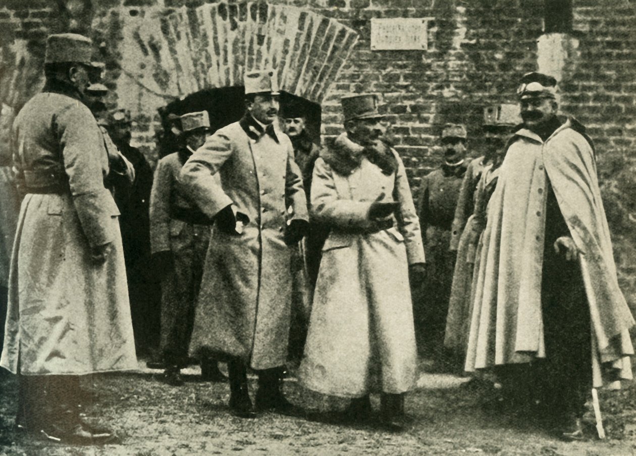 Generał Kusmanek i książę Franciszek Józef w Twierdzy Przemyśl, I wojna światowa, 1915, ok.1920. autorstwa Unbekannt