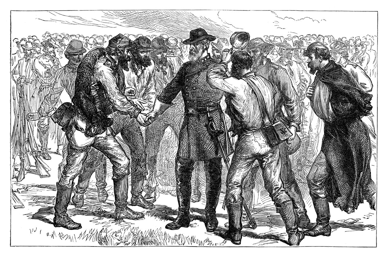 Generał Lee żegnający się ze swoimi żołnierzami, 1865, koniec XIX wieku autorstwa Unbekannt