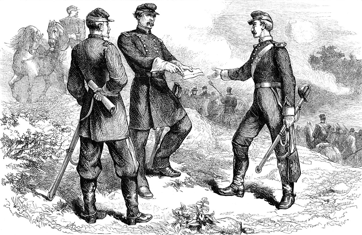 Generał McClellan w bitwie pod Antietam, wojna secesyjna, 1862 c1880 autorstwa Unbekannt