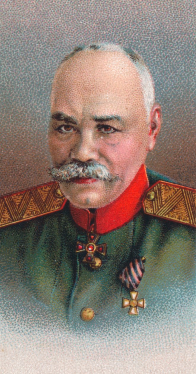 Generał Michaił Wasiljewicz Aleksiejew 1857-1918, generał armii cesarskiej, 1917 autorstwa Unbekannt