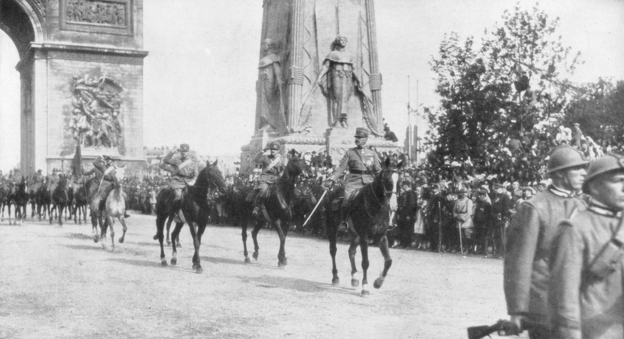 Generał Montuori i wojska włoskie podczas parady zwycięstwa, Paryż, Francja, 14 lipca 1919 autorstwa Unbekannt