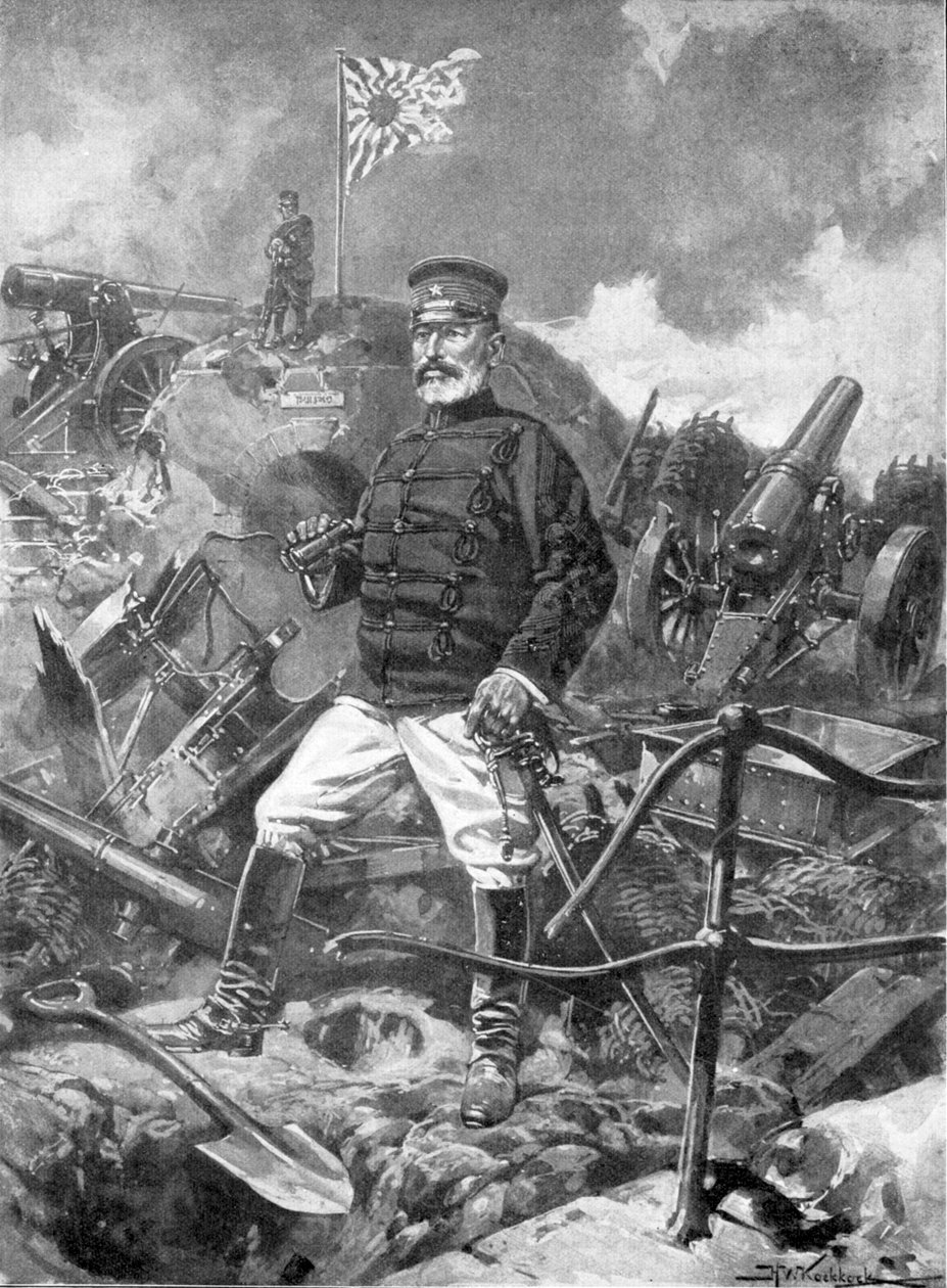 Generał Nogi, dowódca japoński, wojna rosyjsko-japońska, 1904-5 autorstwa Unbekannt
