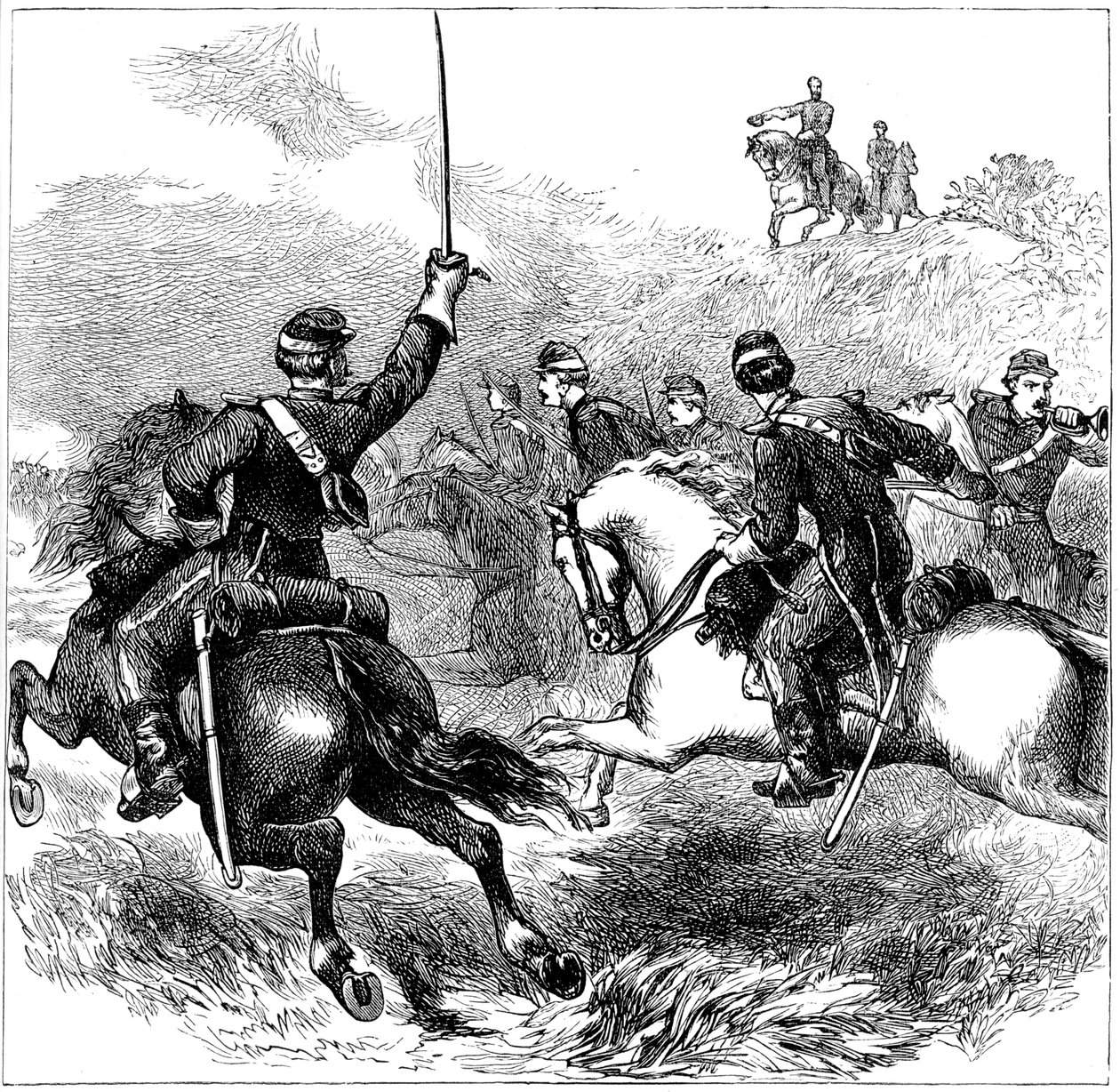 Generał Sheridan w Cedar Creek, Wirginia, wojna secesyjna, 1864 c1880 autorstwa Unbekannt