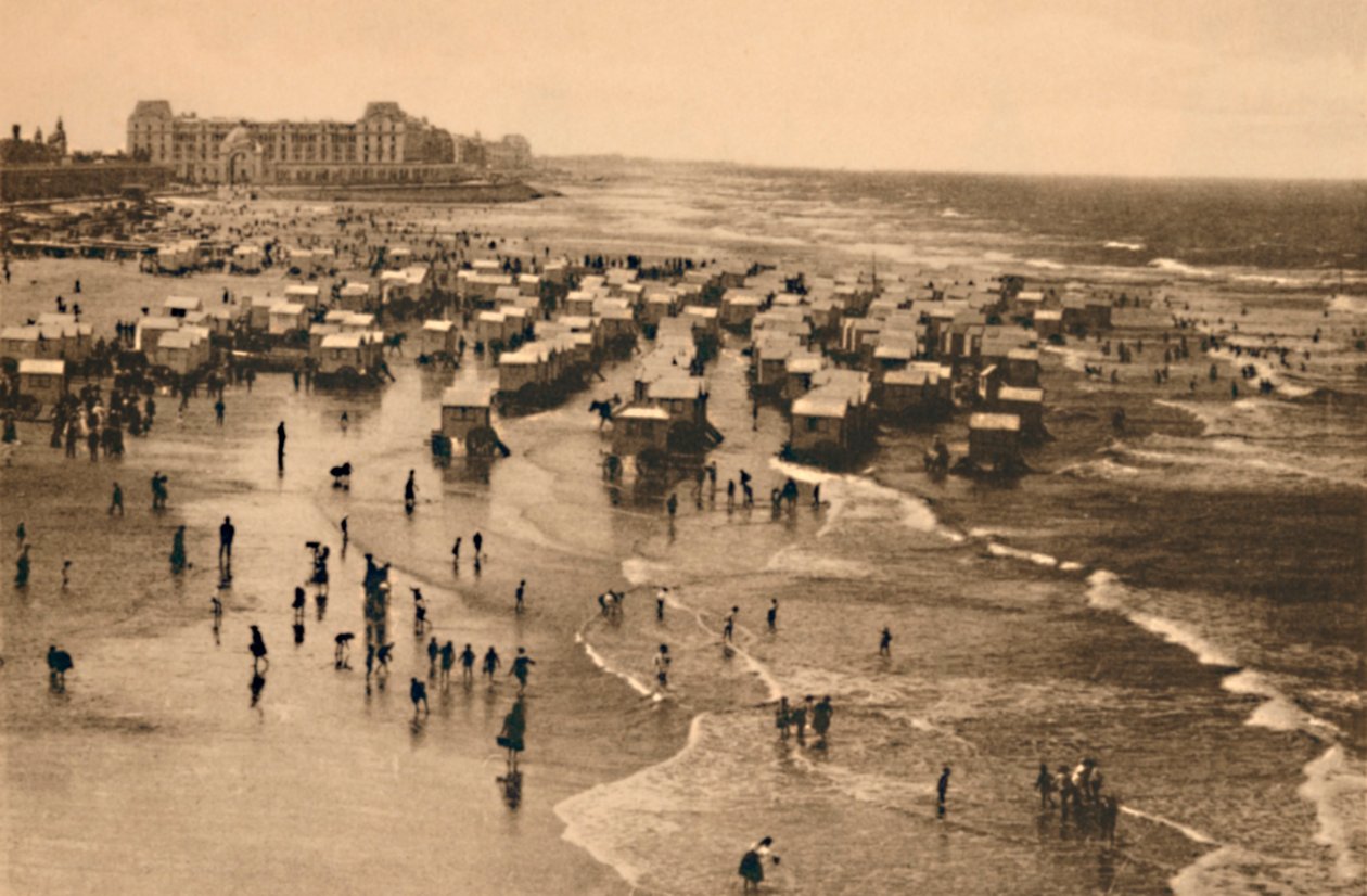 Ogólny widok na Strand w czasie kąpieli, ok. 1928 r. autorstwa Unbekannt