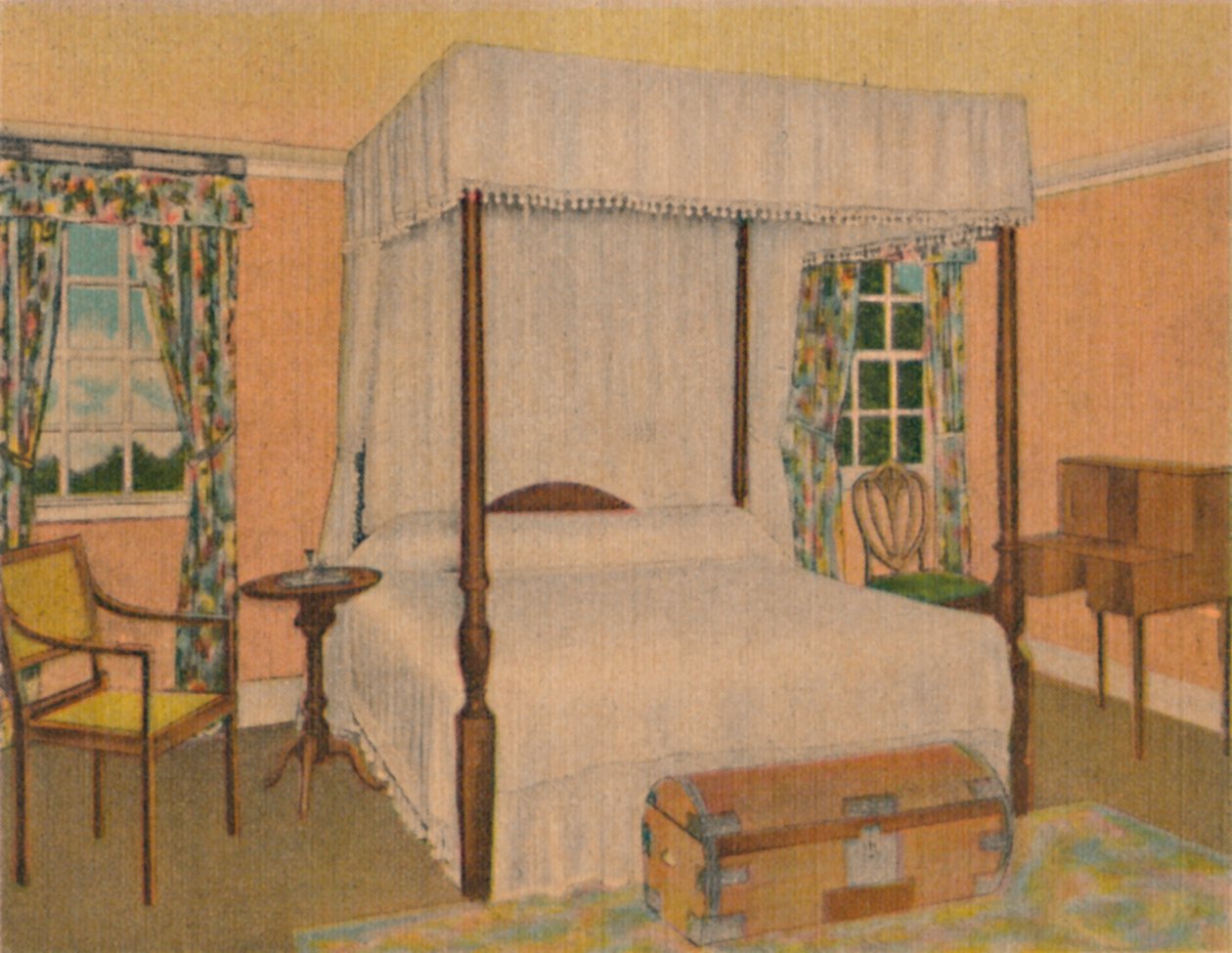 Sypialnia generała Waszyngtona, 1946 autorstwa Unbekannt