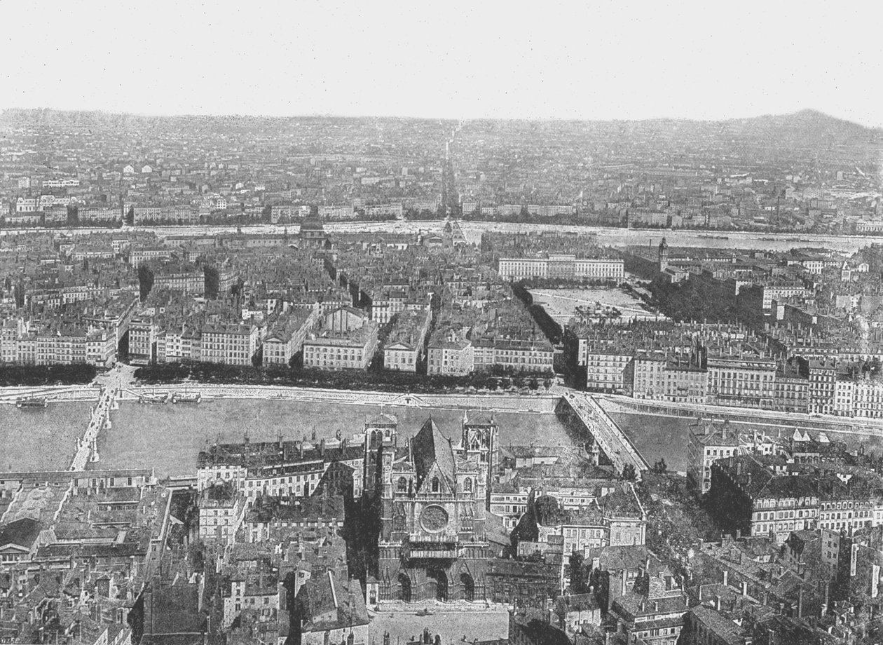 Widok ogólny, Lyon, Francja, 1895. autorstwa Unbekannt