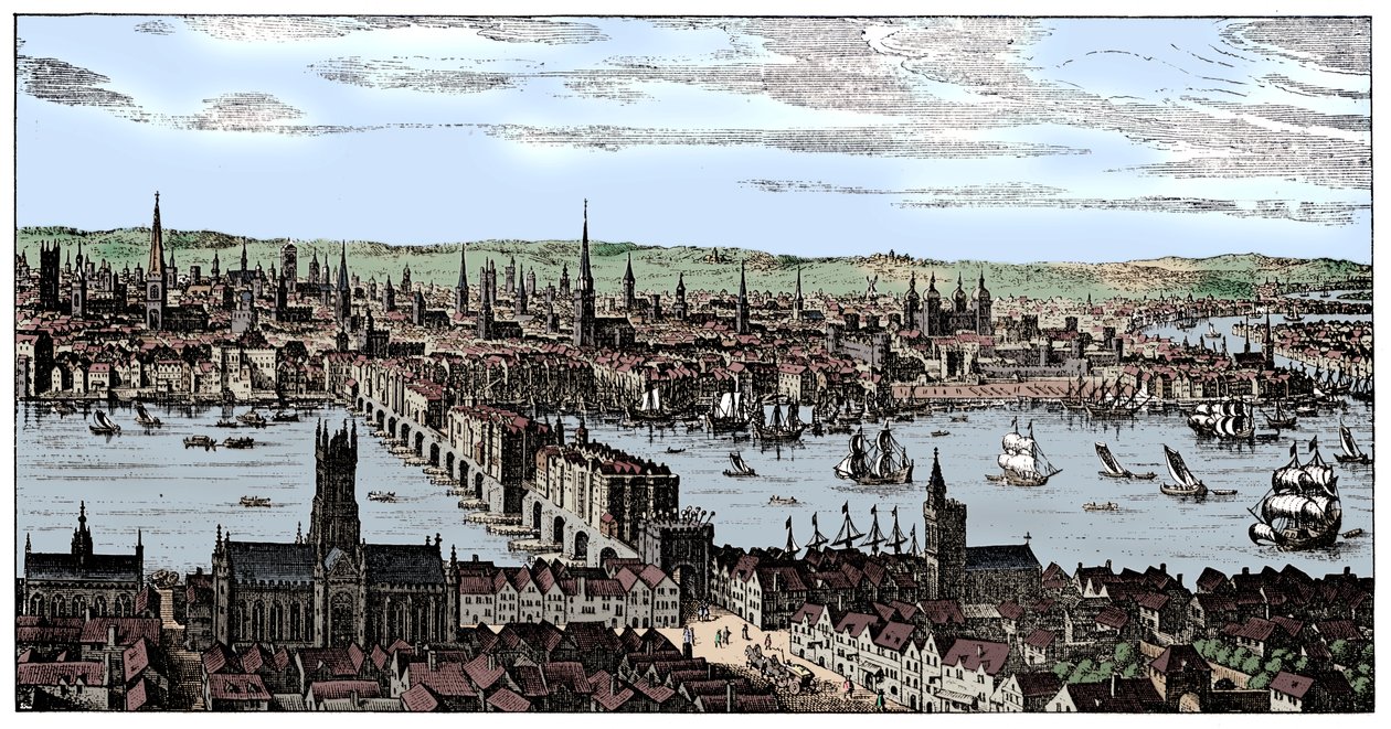 Widok ogólny Londynu, 1666, 1909. autorstwa Unbekannt