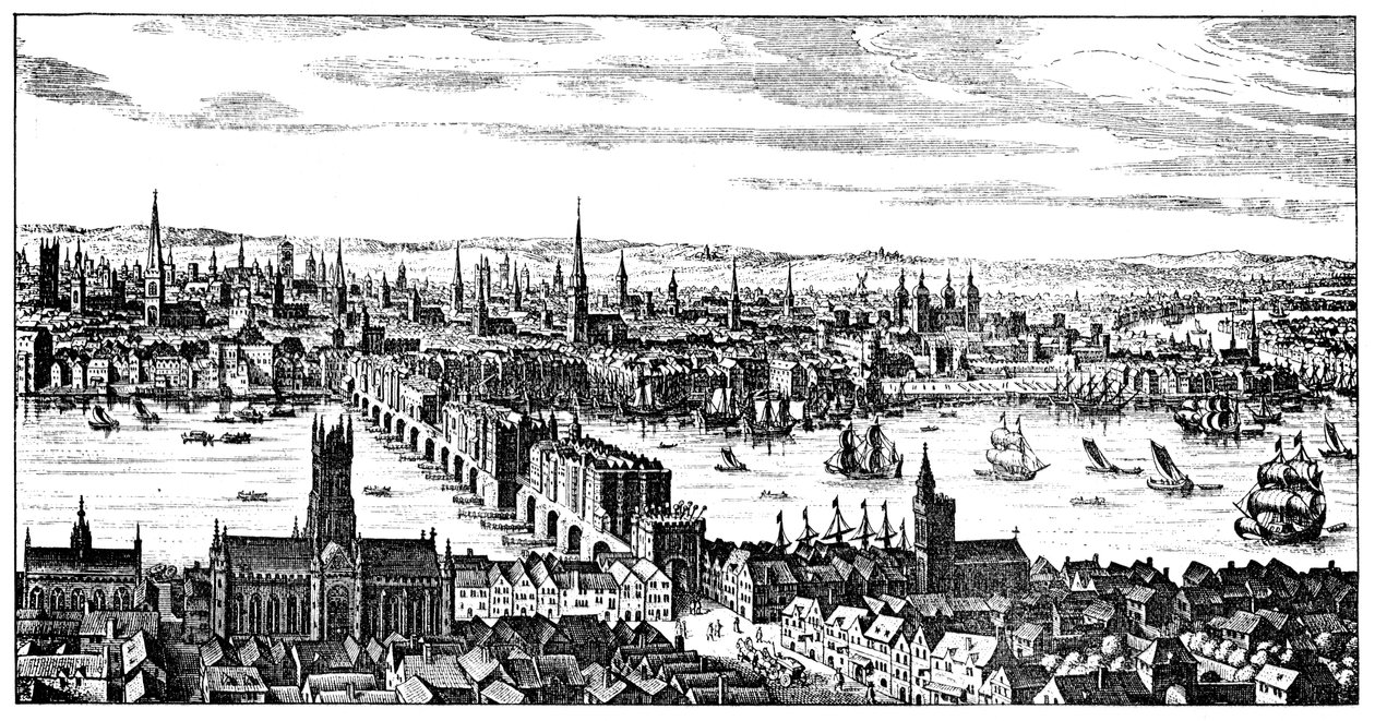 Widok ogólny Londynu, 1666, 1909 autorstwa Unbekannt