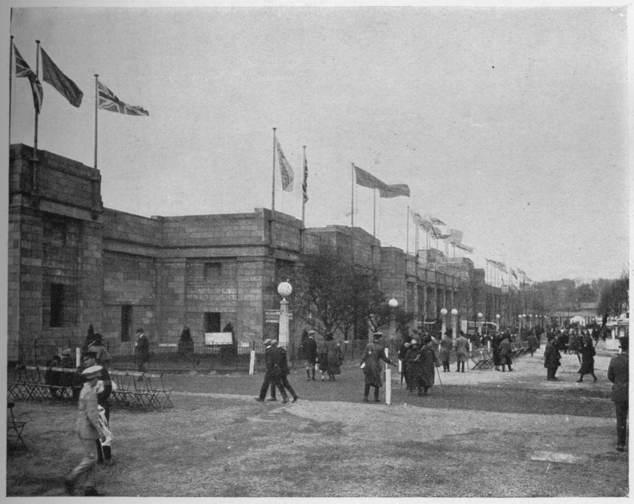 Widok ogólny Pałacu Inżynierii, Wystawa Imperium Brytyjskiego, Wembley, Londyn, 1924 autorstwa Unbekannt