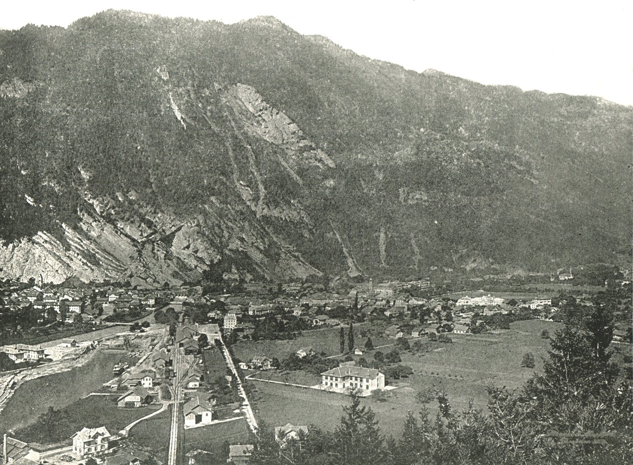 Widok ogólny miasta Interlaken, Szwajcaria, 1895. autorstwa Unbekannt