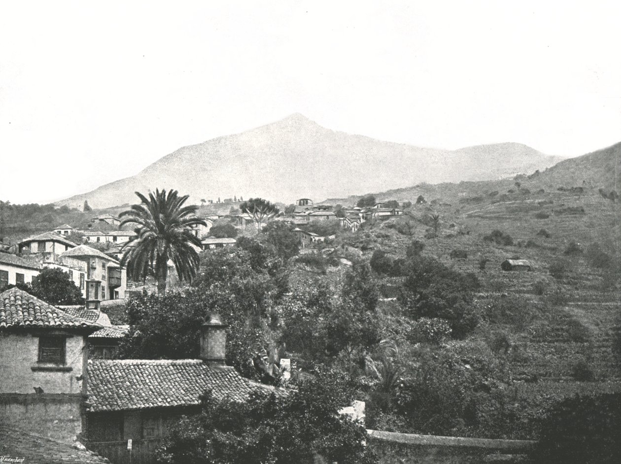 Widok ogólny przedstawiający szczyt, Teneryfa, Wyspy Kanaryjskie, Hiszpania, 1895 r. autorstwa Unbekannt
