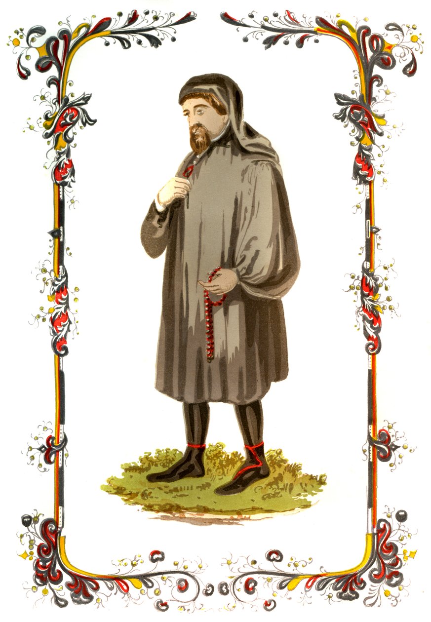 Geoffrey Chaucer, XIV-wieczny angielski pisarz, poeta, filozof, biurokrata i dyplomata, c1850 autorstwa Unbekannt