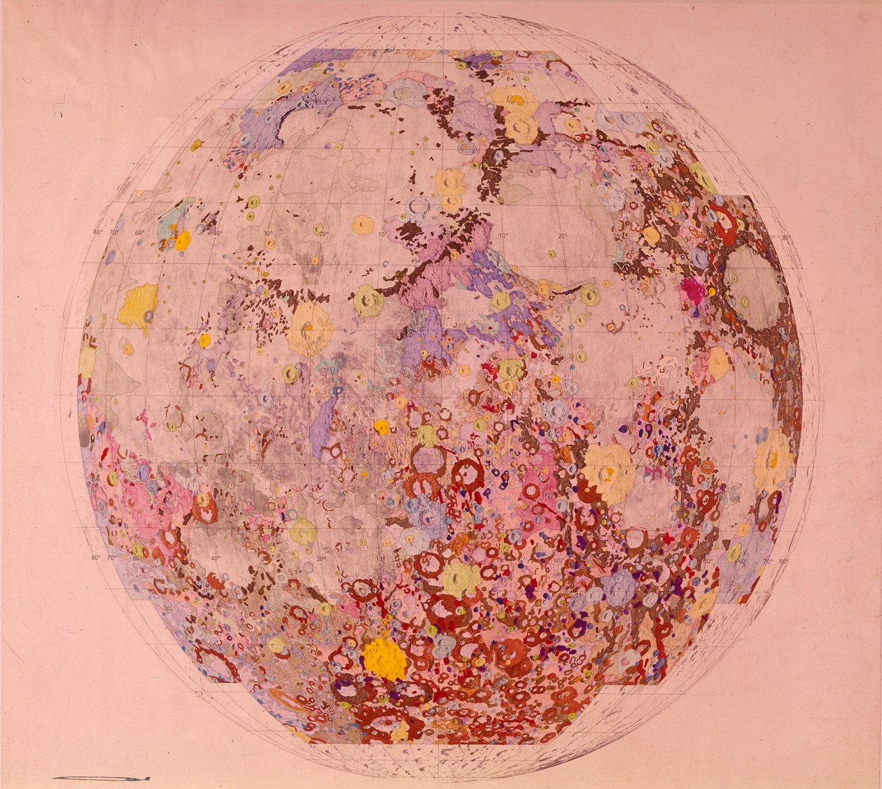 Mapa geologiczna Księżyca, 1967 autorstwa Unbekannt