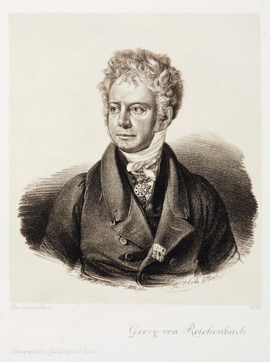 Georg von Reichenbach, niemiecki inżynier i instrumentalista, ok. 1820 autorstwa Unbekannt