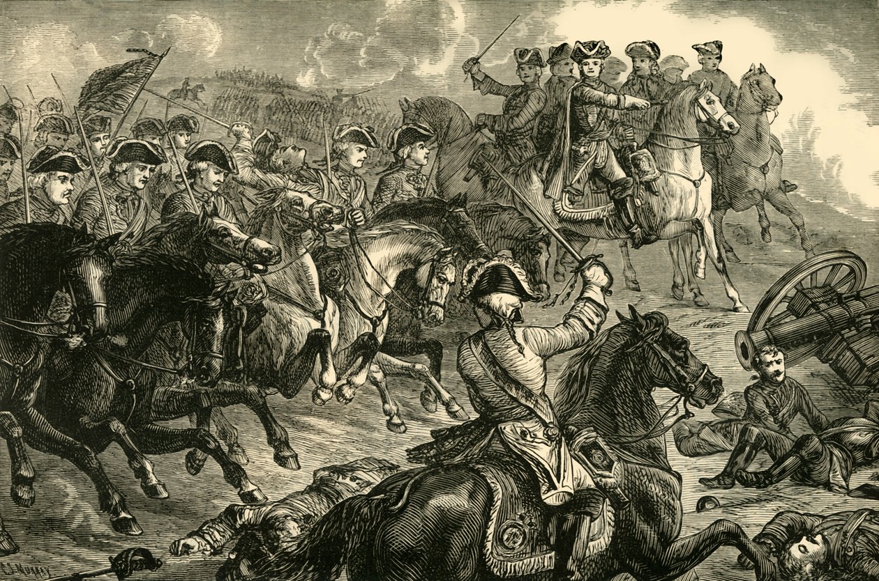 Jerzy II w bitwie pod Dettingen, 27 czerwca 1743, 1890. autorstwa Unbekannt