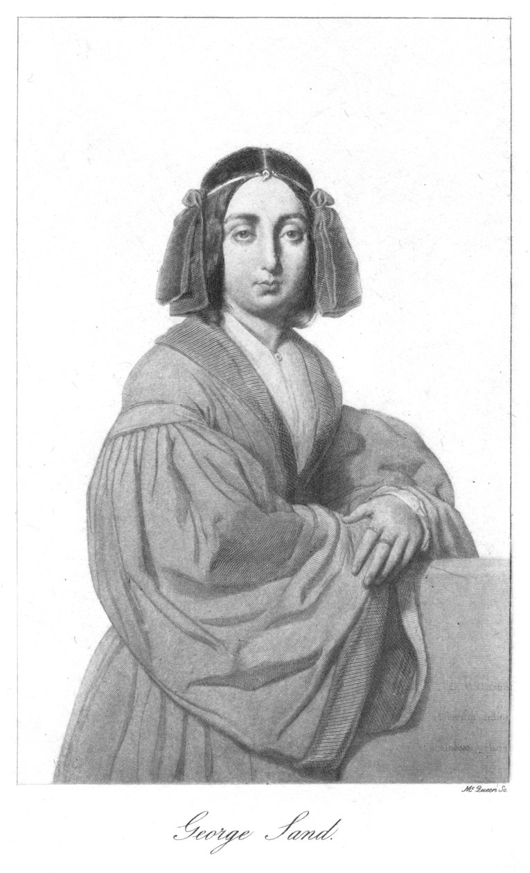 George Sand, francuska powieściopisarka romantyczna, połowa XIX wieku autorstwa Unbekannt