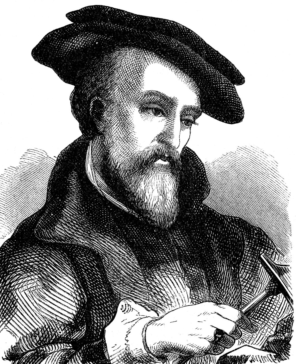 Georgius Agricola 1494-1555, niemiecki lekarz, mineralog i metalurg, 1881 autorstwa Unbekannt
