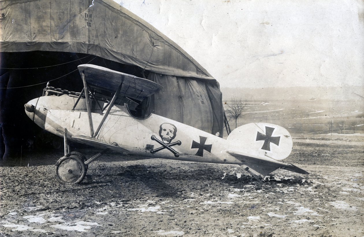 Niemiecki Albatros DV, Souilly, Francja, 2 stycznia 1918 autorstwa Unbekannt