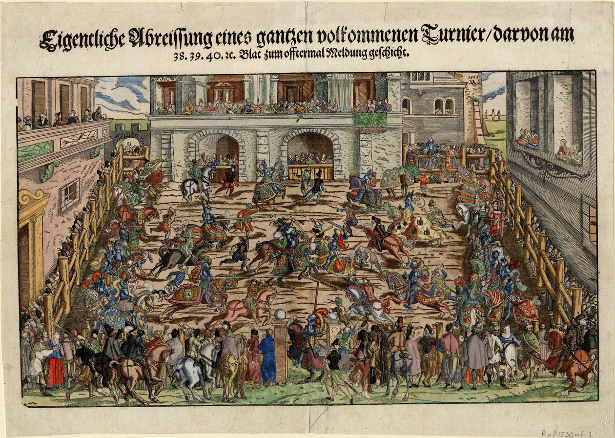 Niemiecki Turniej Rycerski, ok. 1530 autorstwa Unbekannt