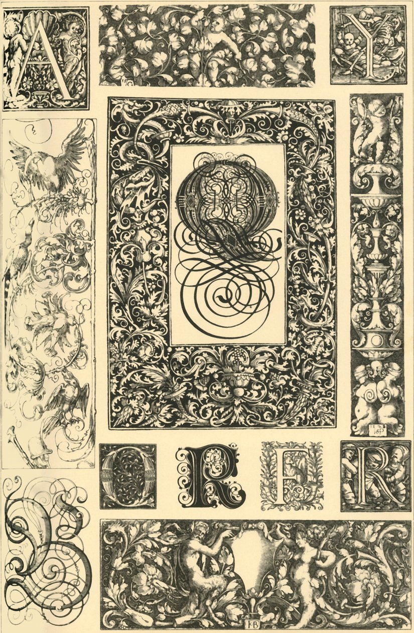 Niemieckie renesansowe ornamenty typograficzne, 1898. autorstwa Unbekannt