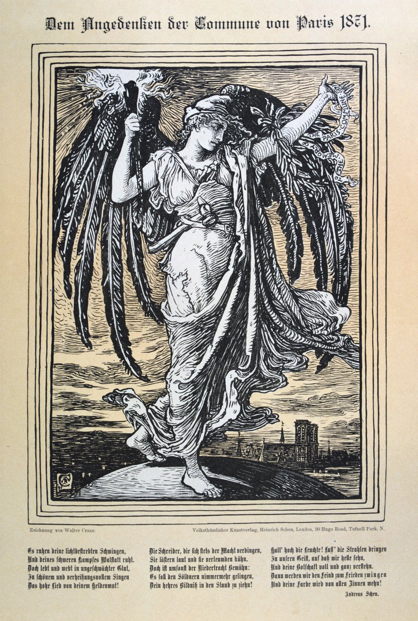 Niemiecka alegoria Komuny Paryskiej, 1871. autorstwa Unbekannt