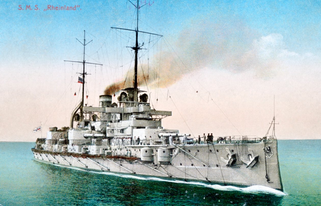 Niemiecki pancernik Rheinland, c1910-1918 autorstwa Unbekannt