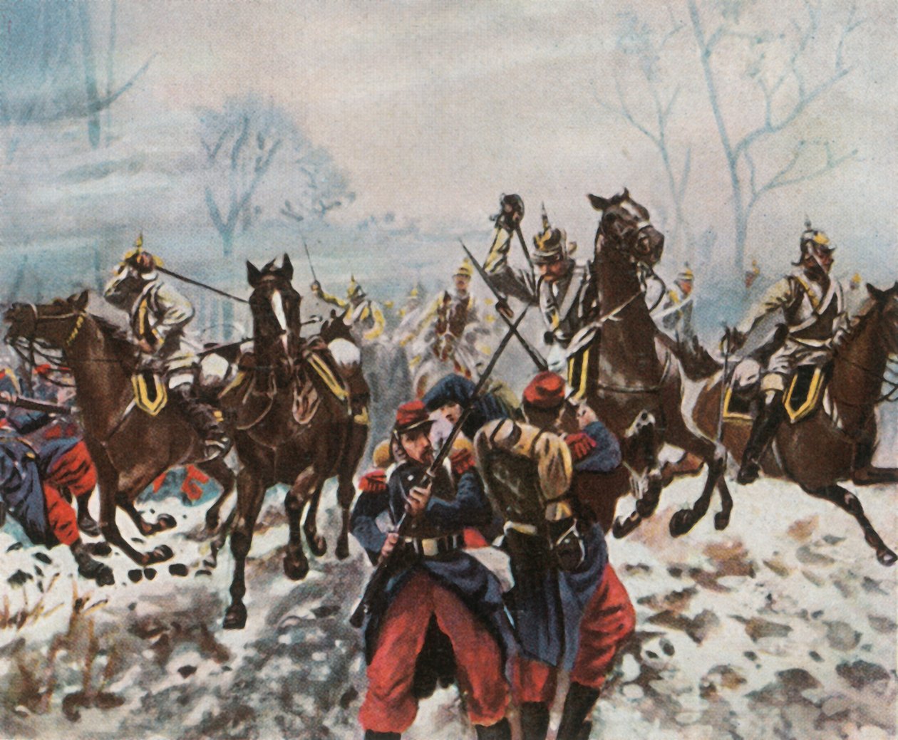 Kirasjerzy niemieccy w Poupry, 2 grudnia 1870, 1936. autorstwa Unbekannt