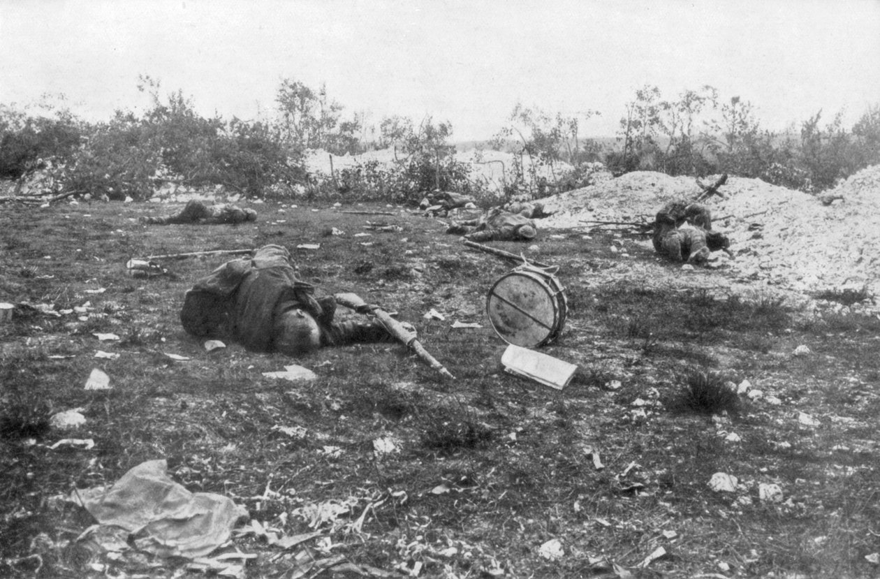 Niemcy zginęli, druga bitwa pod Szampanią, Francja, 25 września – 6 listopada 1915 autorstwa Unbekannt