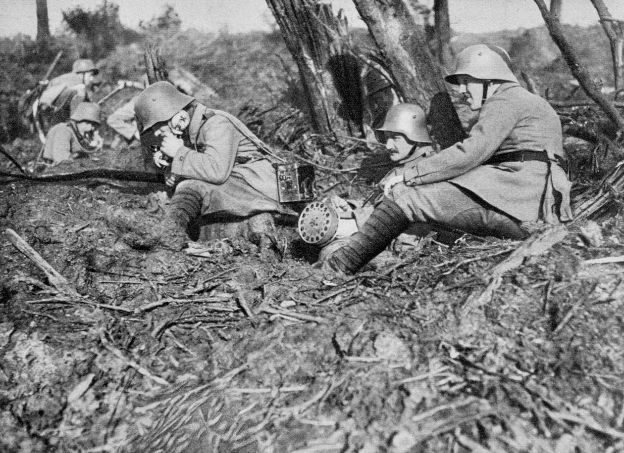 Niemiecki telefonista polowy, Somma, Francja, I wojna światowa, 1916 autorstwa Unbekannt
